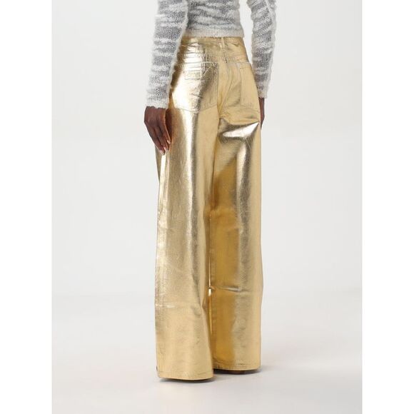 Ganni Jeans Woman Gold - Picture 3 of 4